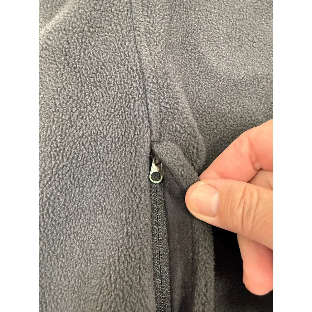The North Face Jacket Men Large Grey Flashdry Fleece Full Zip Long Sleeve Hiking